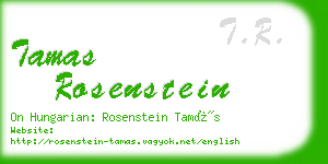 tamas rosenstein business card